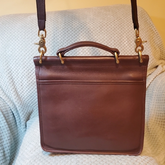 Vintage Coach Willis Station Crossbody Shoulder Bag Brown Leather - Picture 3 of 16
